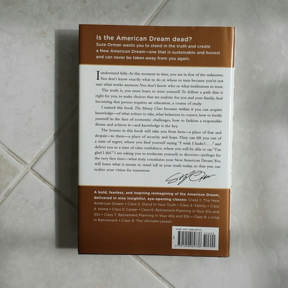 Suze Orman “The Money Class” Hardback book